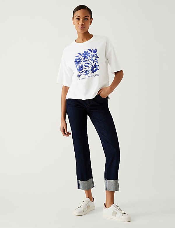 Pure Cotton Sequin Printed T-Shirt