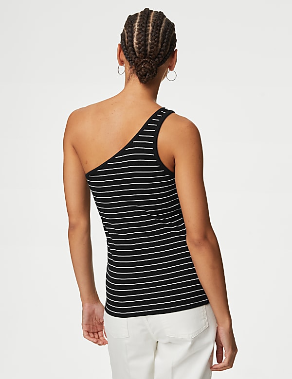 Cotton Rich One Shoulder Vest - ID