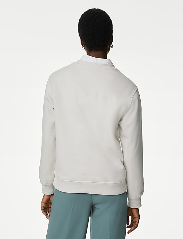 Cotton Rich Slogan Sweatshirt