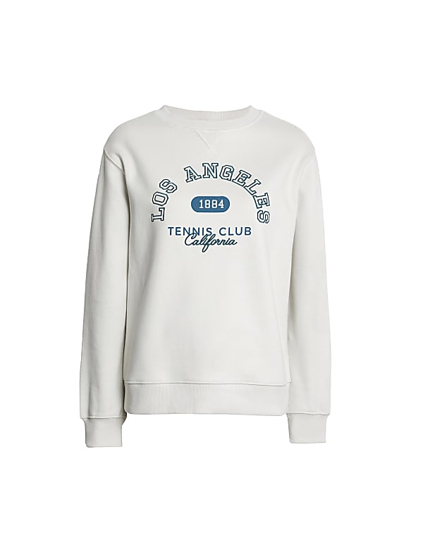 Cotton Rich Slogan Sweatshirt