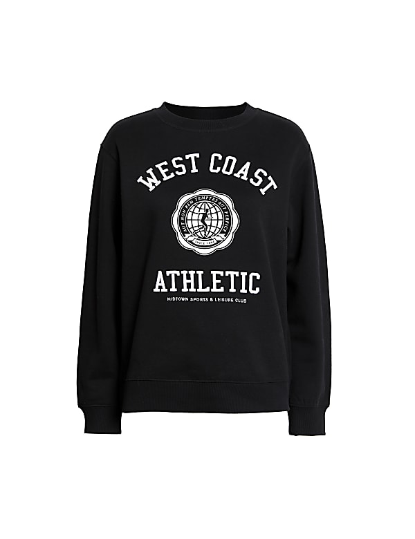 Cotton Rich Slogan Sweatshirt