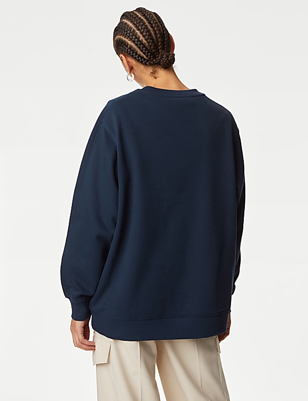 Buy Cotton Rich Slogan Sweatshirt at Marks Spencer