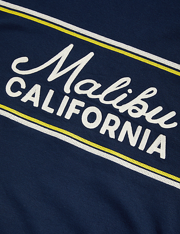 Cotton Rich Slogan Sweatshirt