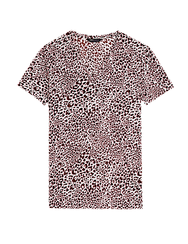 Printed Relaxed Longline T-Shirt
