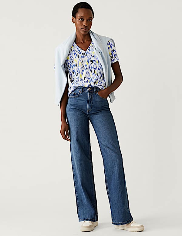 Printed Relaxed Longline T-Shirt
