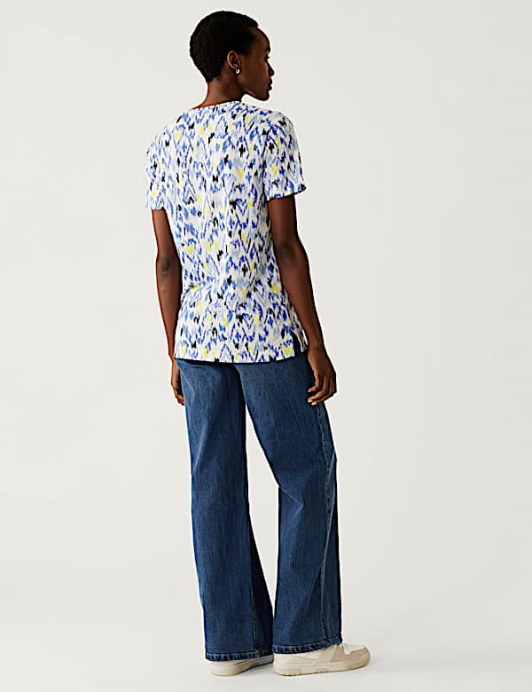 Printed Relaxed Longline T-Shirt