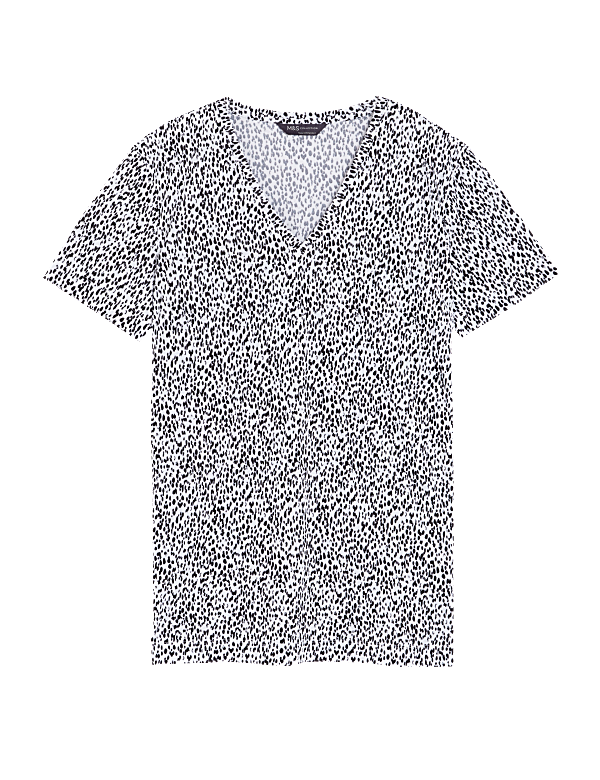 Printed Relaxed Longline T-Shirt