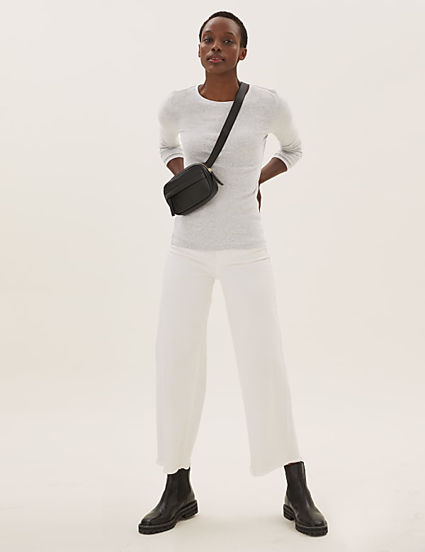 Pure Cotton Crew Neck Regular Fit Top
