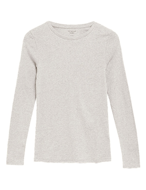 Pure Cotton Crew Neck Regular Fit Top