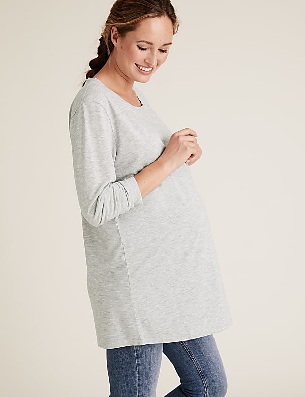 Maternity Relaxed Long Sleeve Top