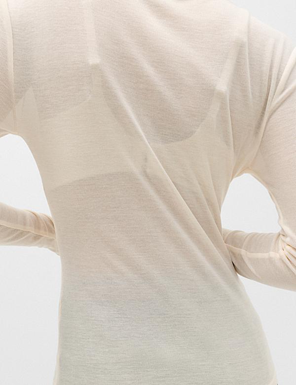 Lyocell Rich Henley Top with Wool - MX