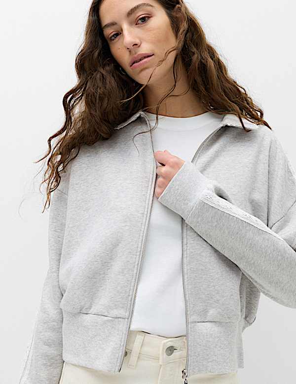 Cotton Rich Zip Track Jacket - BE
