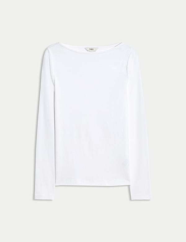 Atasan Kerah Leher Sayatan Katun Murni - ID