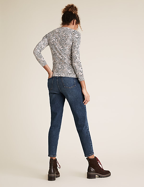 Pure Cotton Star Print Regular Fit Top