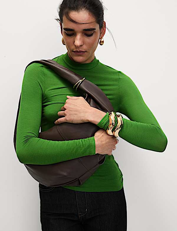 Modal Rich High Neck Regular Fit Top