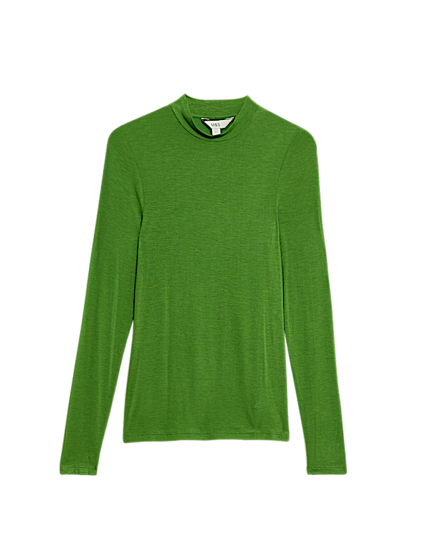 Modal Rich High Neck Regular Fit Top