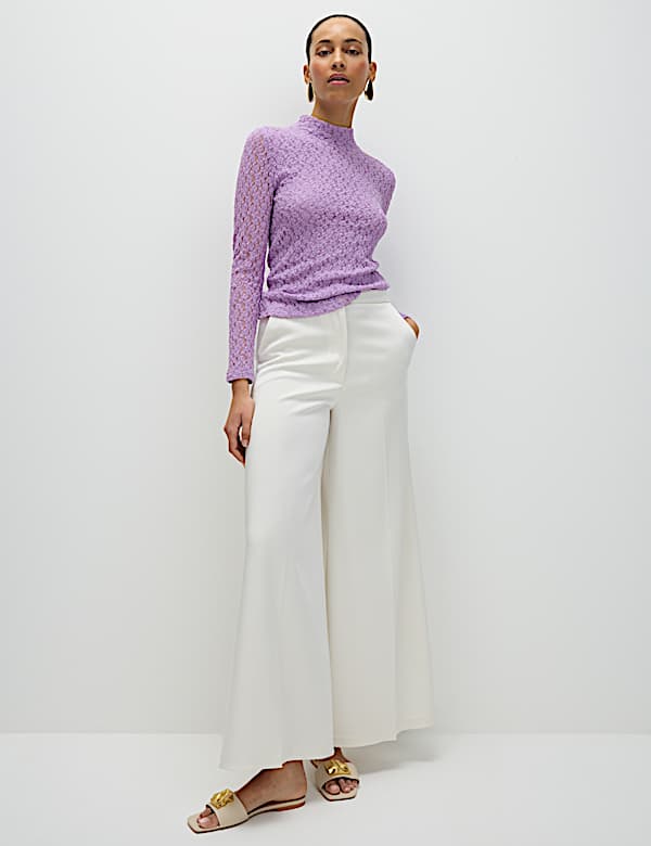 Cotton Blend Lace Top