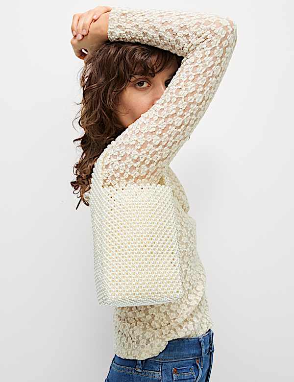 Cotton Blend Lace Top - TW