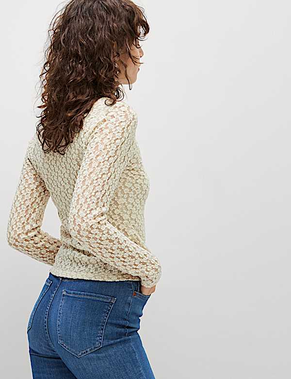 Cotton Blend Lace Top - TW