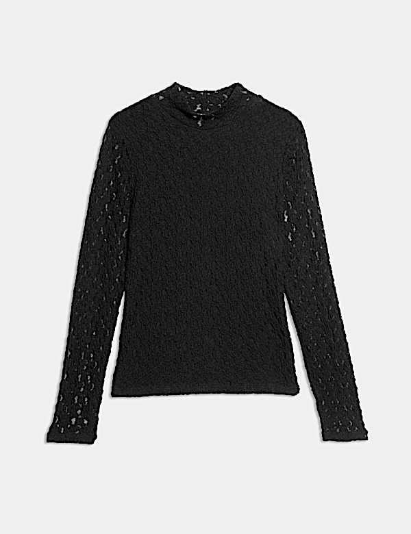 Top de encaje con algod&oacute;n - US