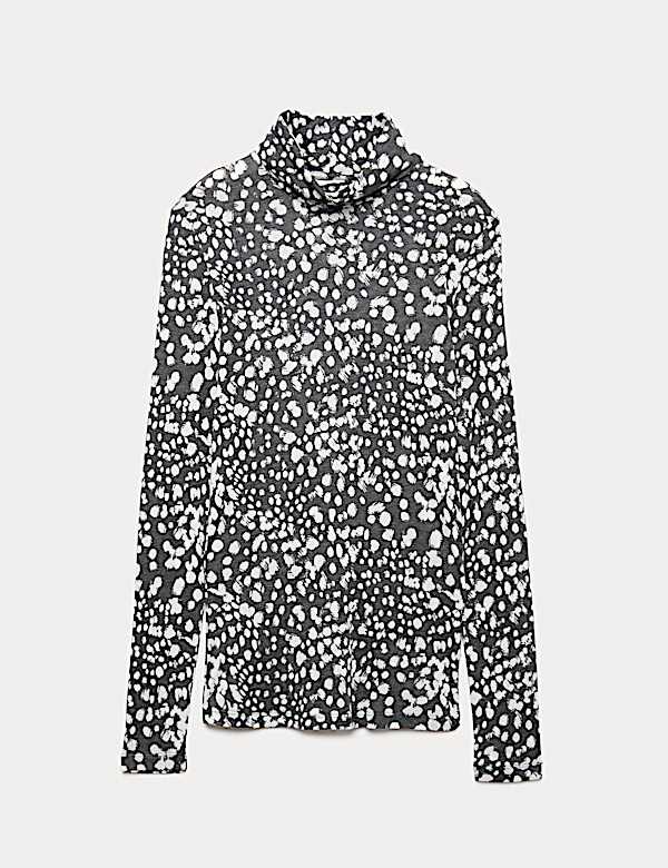 Funnel Neck Long Sleeve Slim Fit Top with Wool - VN