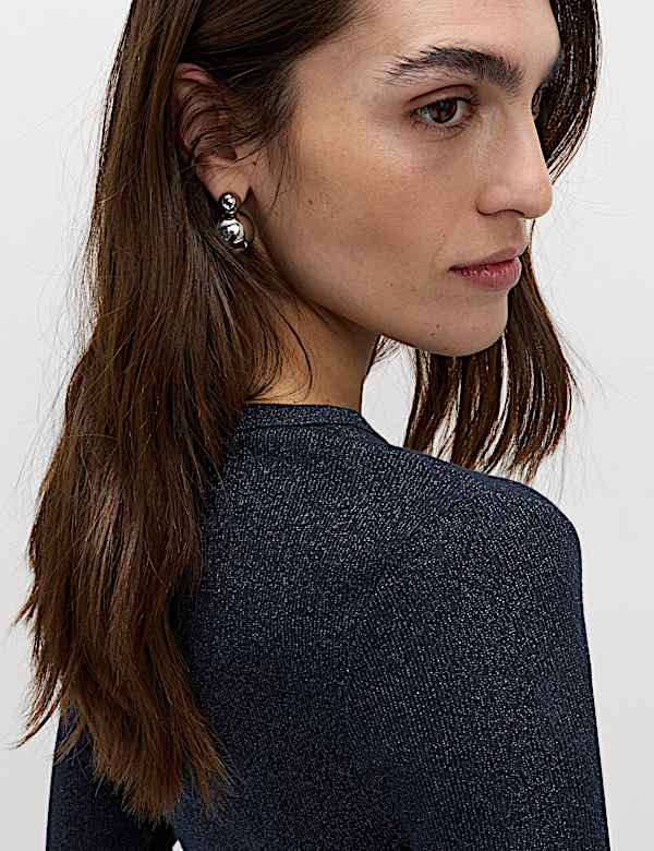 Cotton Rich Sparkly Ribbed Top - BN