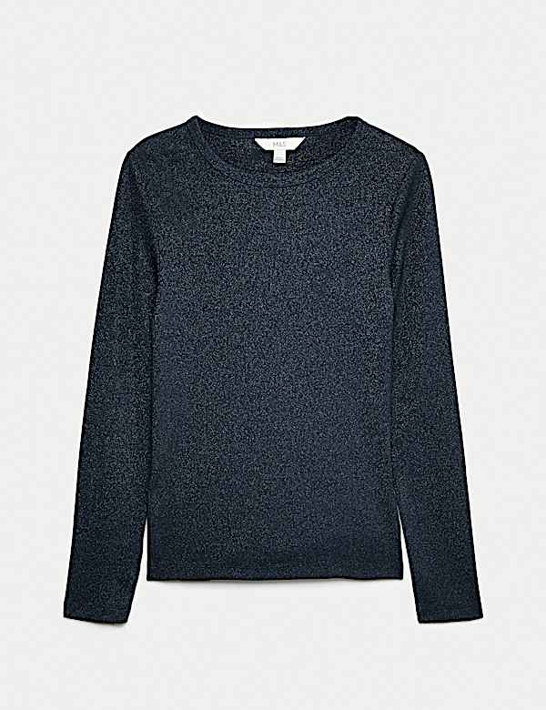 Cotton Rich Sparkly Ribbed Top - BN