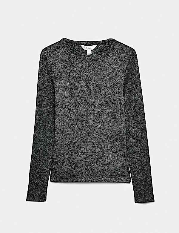 Cotton Rich Sparkly Ribbed Top - JP