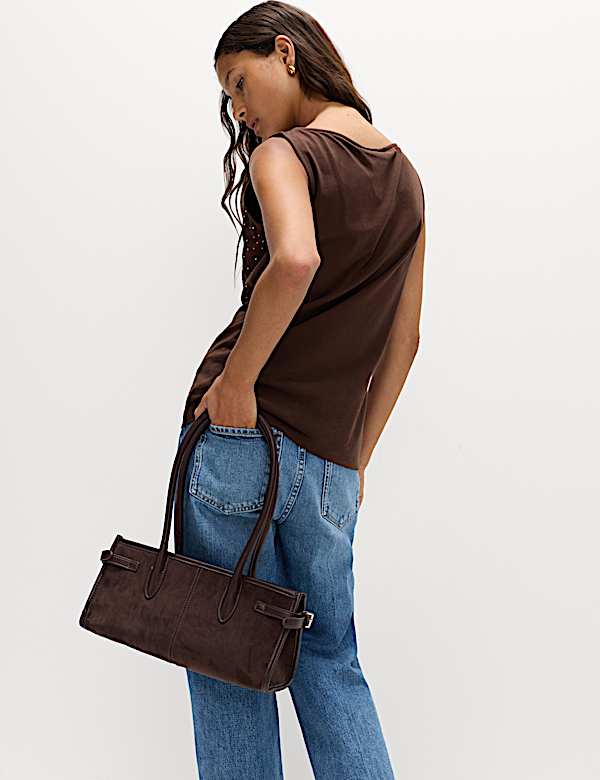 Cotton Rich Embellished Slash Neck Vest