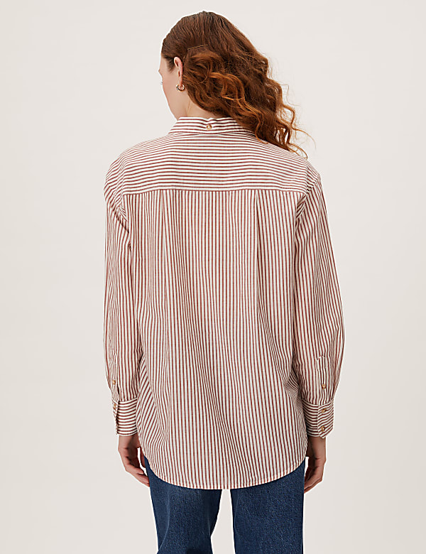 Pure Cotton Striped Long Sleeve Shirt