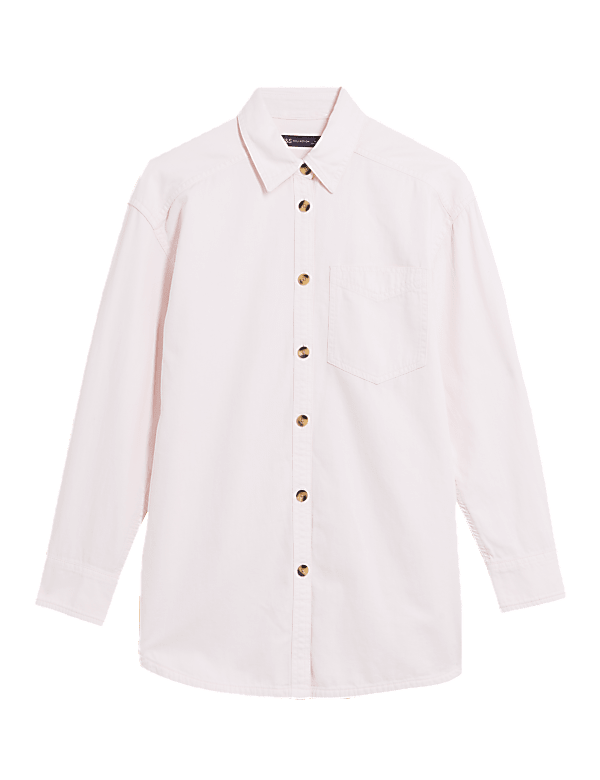 Denim Regular Fit Longline Shirt