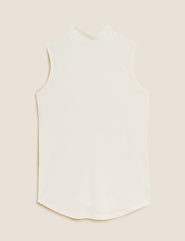 High Neck Sleeveless Vest Top - CH