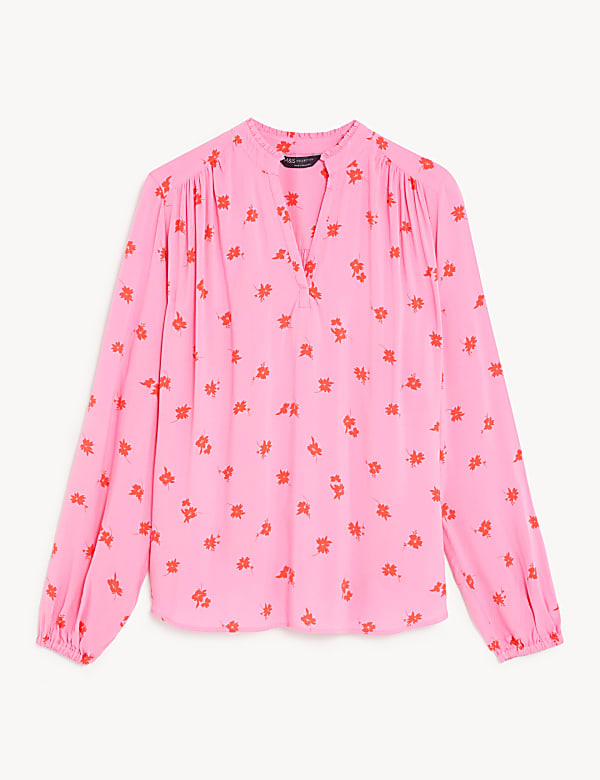 Printed Regular Fit Long Sleeve Blouse - MX
