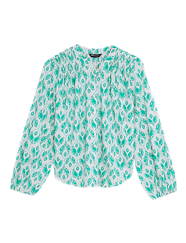 Pure Cotton Printed Regular Fit Blouse