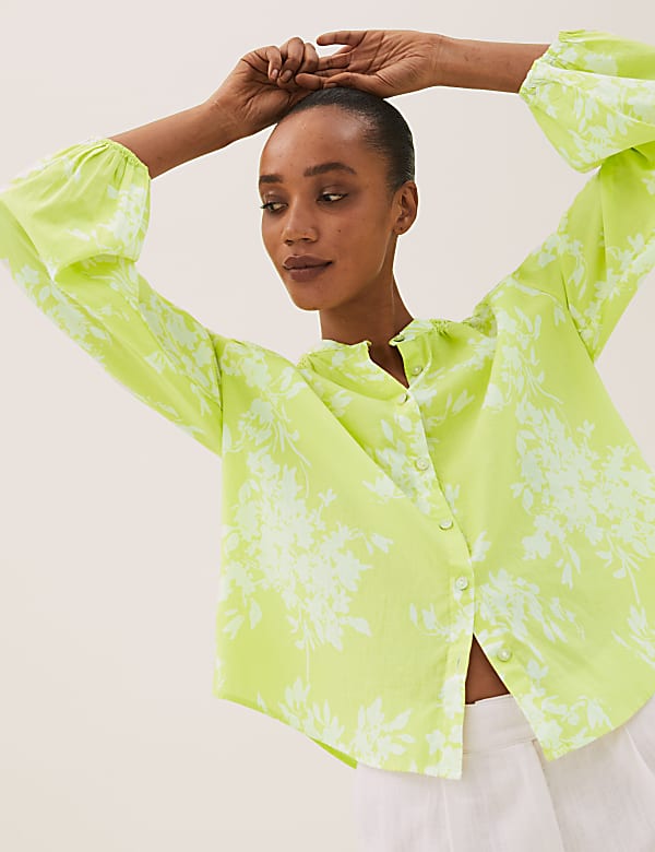 Pure Cotton Printed Regular Fit Blouse