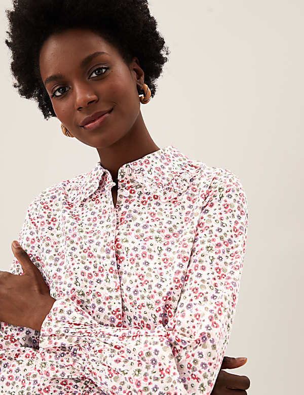 Pure Cotton Floral Regular Fit Shirt