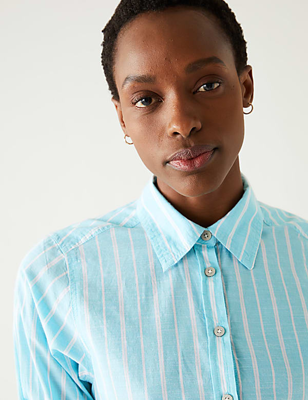 Pure Cotton Striped Regular Fit Shirt