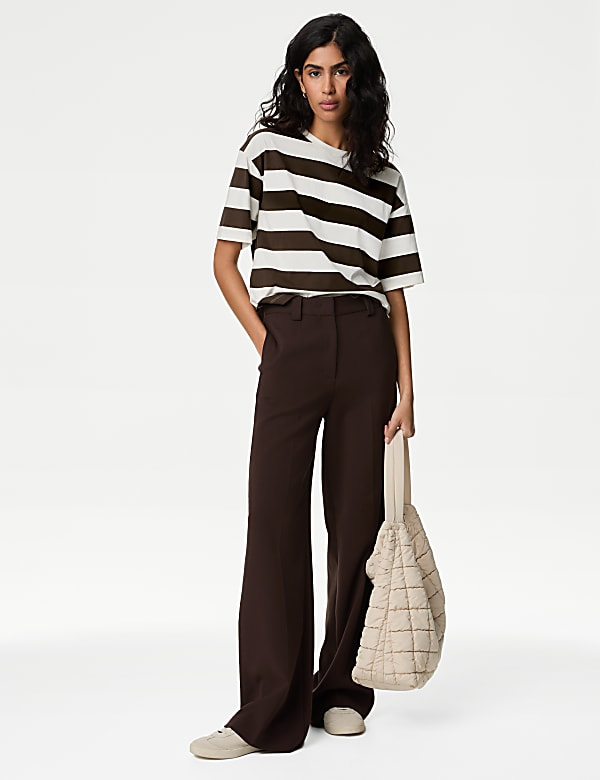 Pure Cotton Striped Boxy T-Shirt
