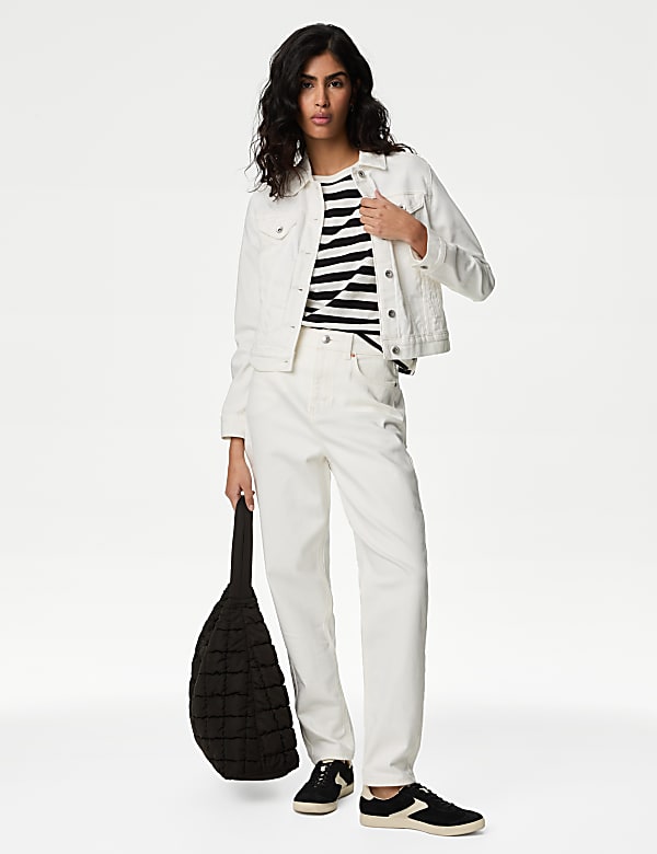 Pure Cotton Striped Boxy T-Shirt