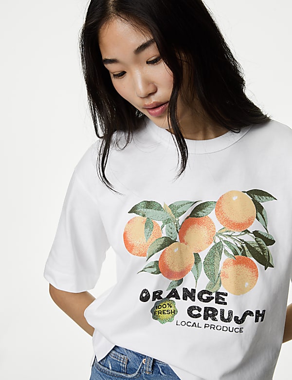 Pure Cotton Printed Oversized T-Shirt