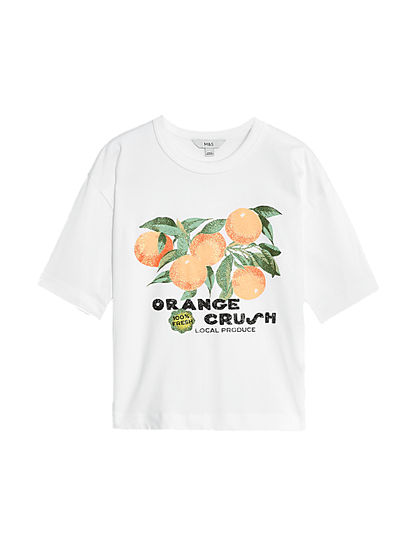 Pure Cotton Printed Oversized T-Shirt