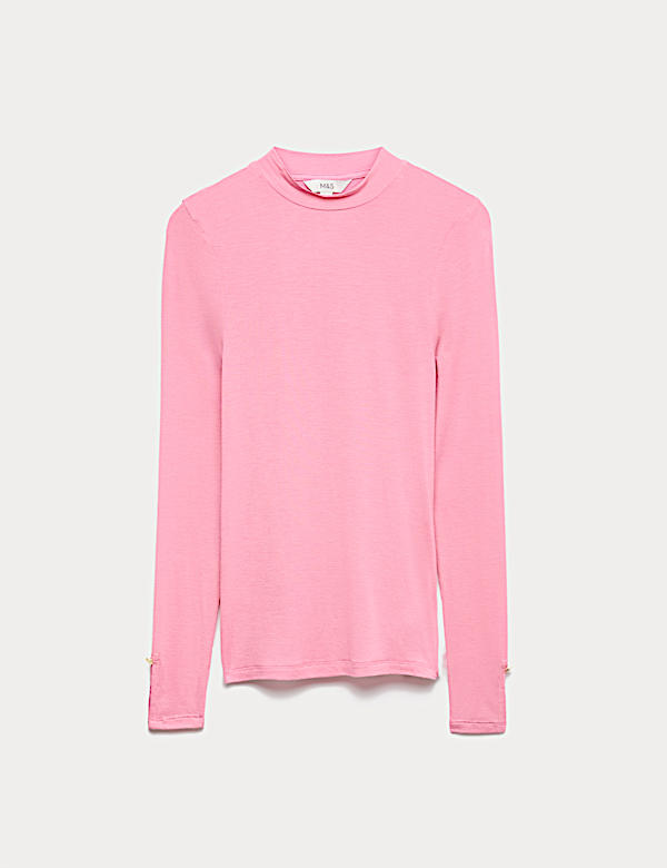 Modal Rich Jersey Roll Neck Second Skin Top - NZ