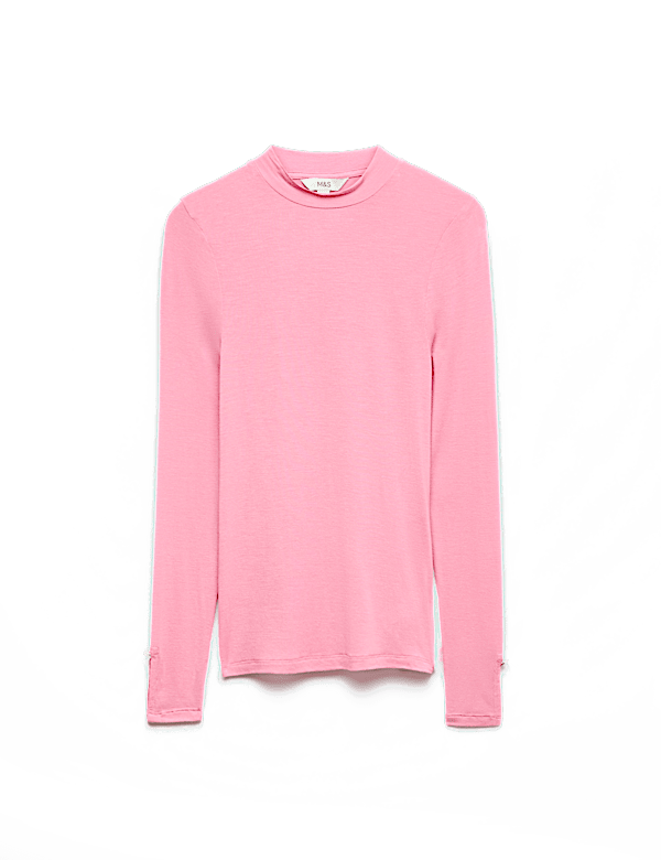 Modal Rich Jersey Roll Neck Second Skin Top