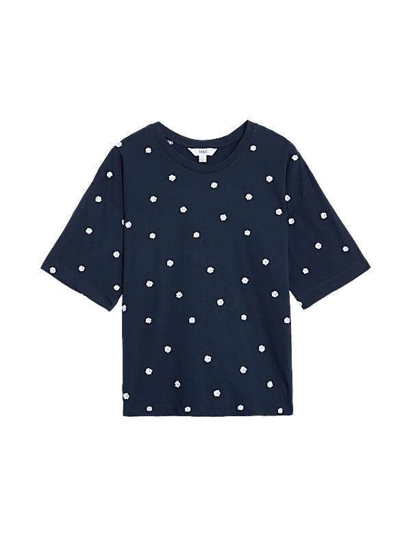 Pure Cotton Embroidered T-Shirt