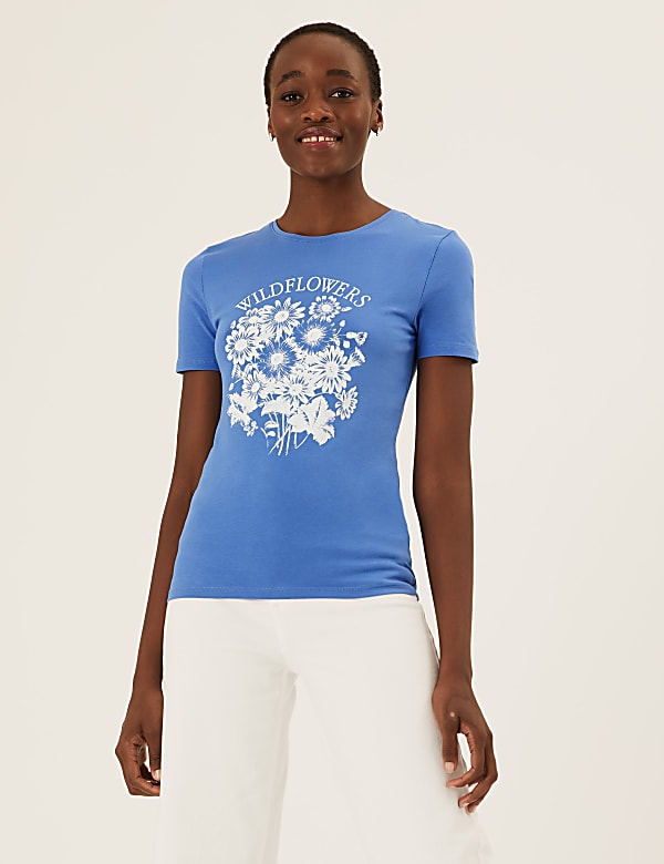 Cotton Rich Printed Fitted T-Shirt