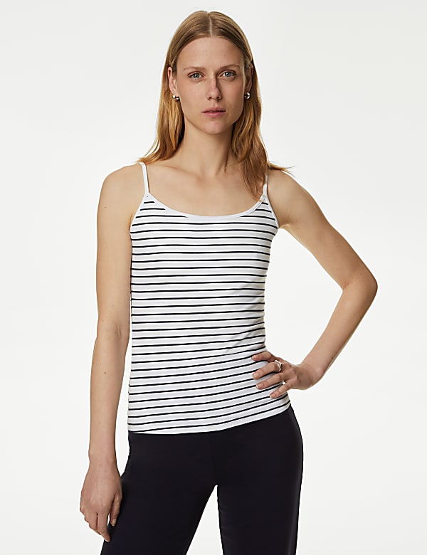 2pk Cotton Rich Slim Fit Cami Tops