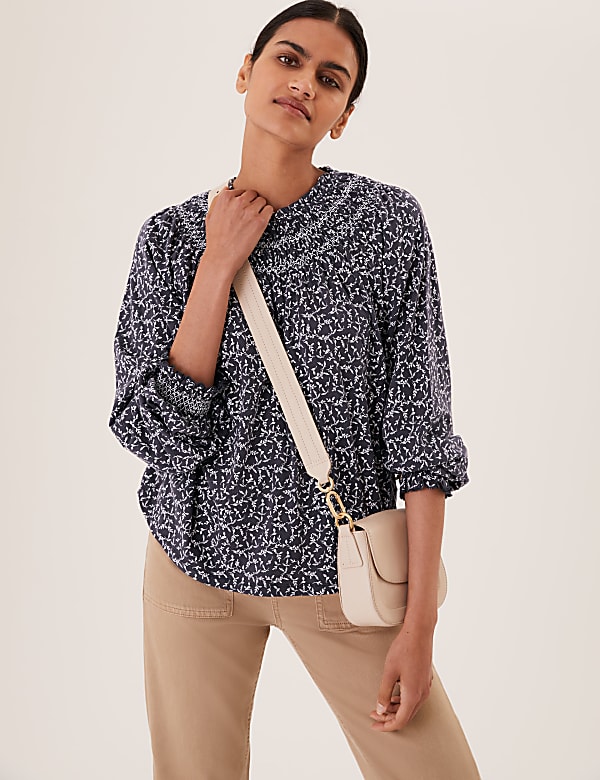 Pure Cotton Printed Long Sleeve Top