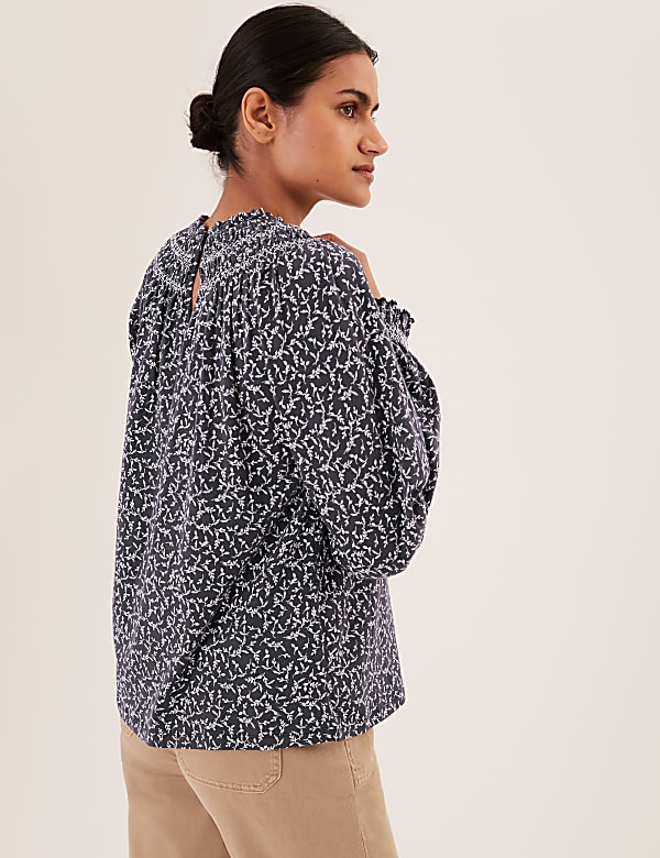 Pure Cotton Printed Long Sleeve Top