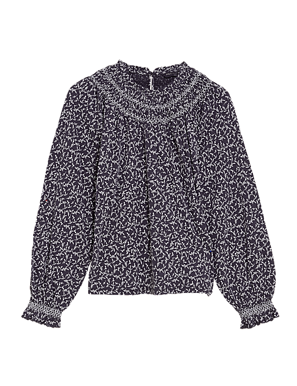 Pure Cotton Printed Long Sleeve Top