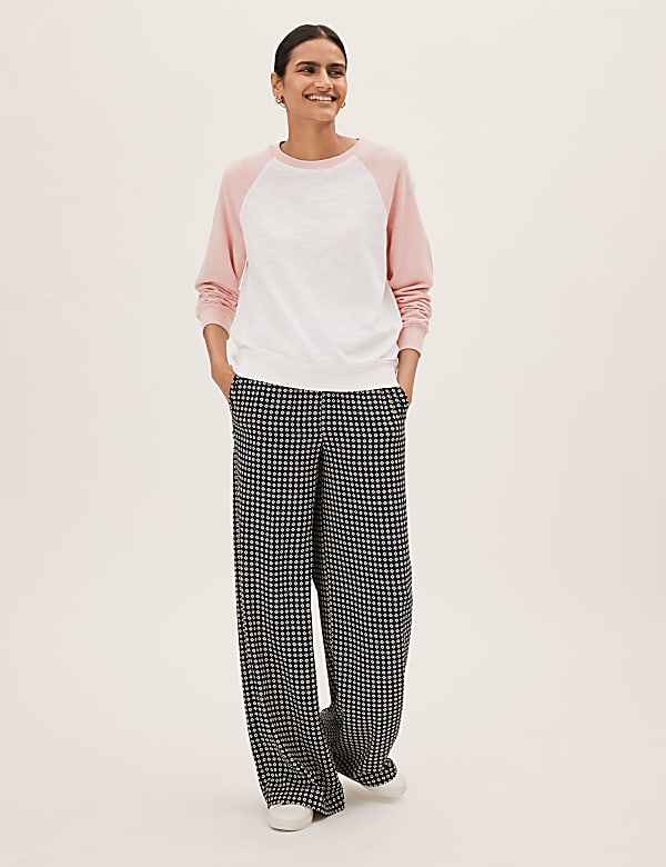 Pure Cotton Colour Block Sweatshirt